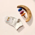 جوراب نیم ساق ساده رنگ سفید