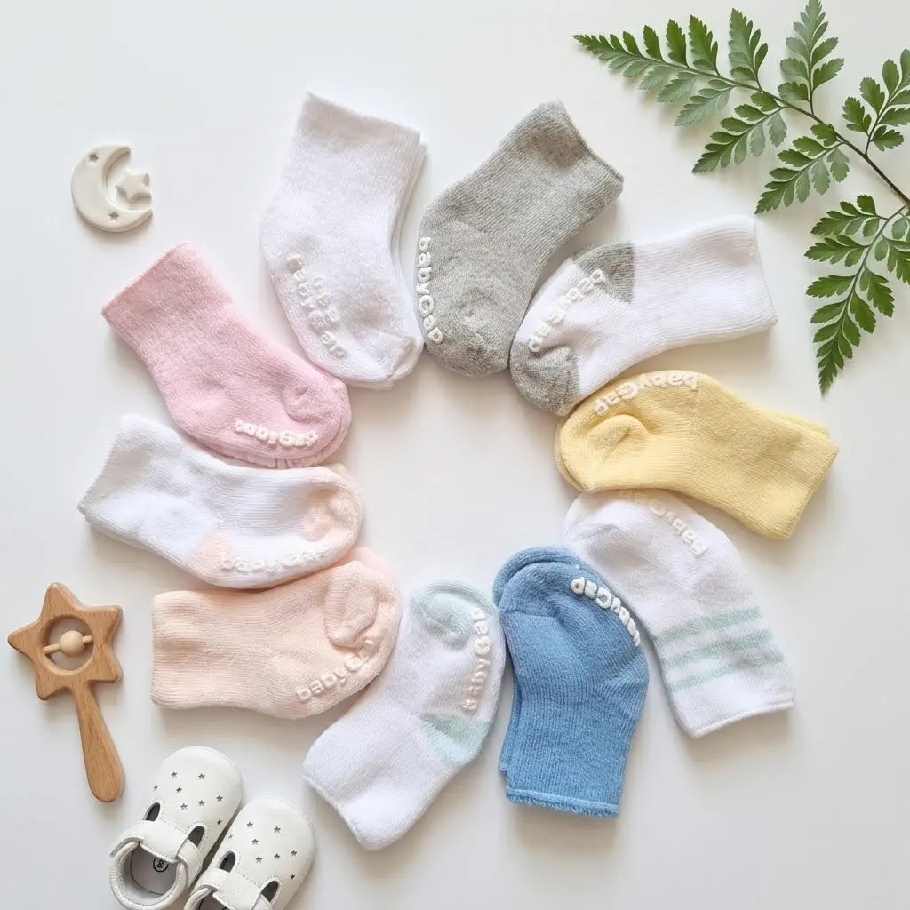 جوراب نوزادی وارداتی اورجینال برند گپ کد 10564