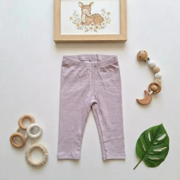 خرید لگ نوزادی وارداتی کبریتی ساده رنگ یاسی H&M