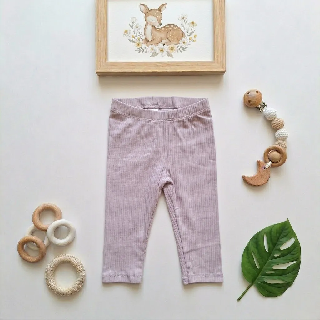 خرید لگ نوزادی وارداتی کبریتی ساده رنگ یاسی H&M