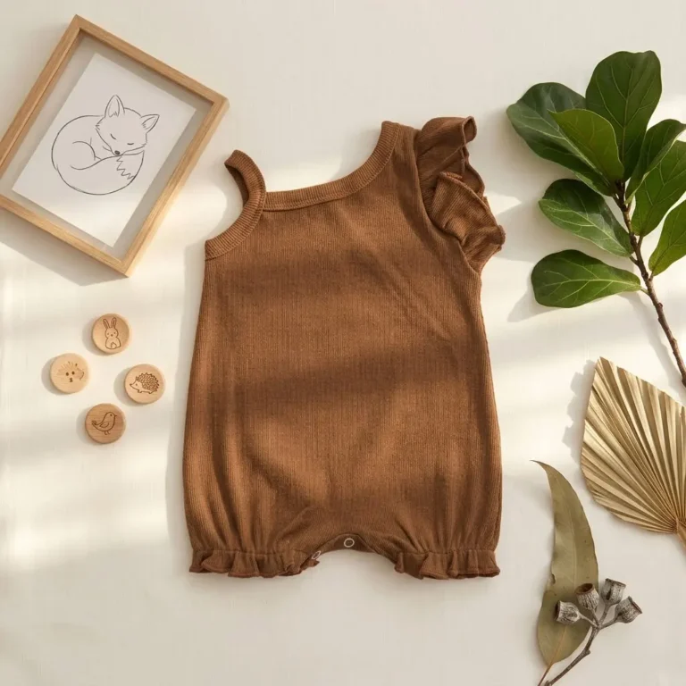 رامپر یک طرفه دخترانه رنگ شکلاتی کد 10627