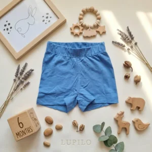 شلوارک نوزادی وارداتی ساده رنگ آبی تیره برند Lupilu