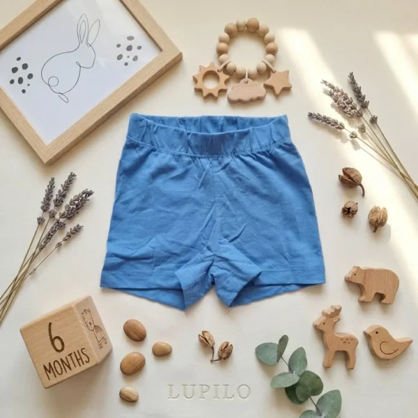 شلوارک نوزادی وارداتی ساده رنگ آبی تیره برند Lupilu