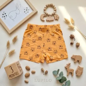شلوارک نوزادی وارداتی طرح ببری رنگ نارنجی برند Lupilu