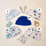 طرح های کلاه نوزادی وارداتی تم سفید آبی برند کارترز