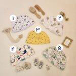 طرح های کلاه نوزادی وارداتی تم سفید زرد برند کارترز