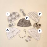 طرح های کلاه نوزادی وارداتی تم سفید طوسی برند کارترز