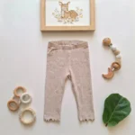 لگ نوزادی وارداتی دخترانه کبریتی ساده رنگ کرم برند H&M