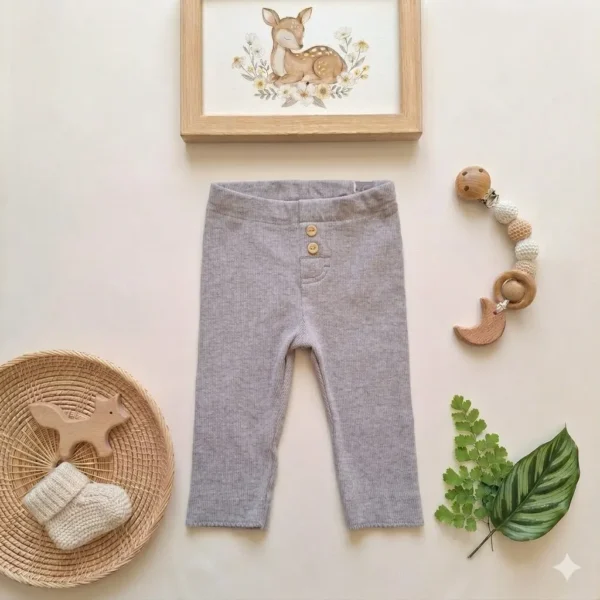 لگ نوزادی وارداتی کبریتی ساده رنگ طوسی بنفش برند H&M