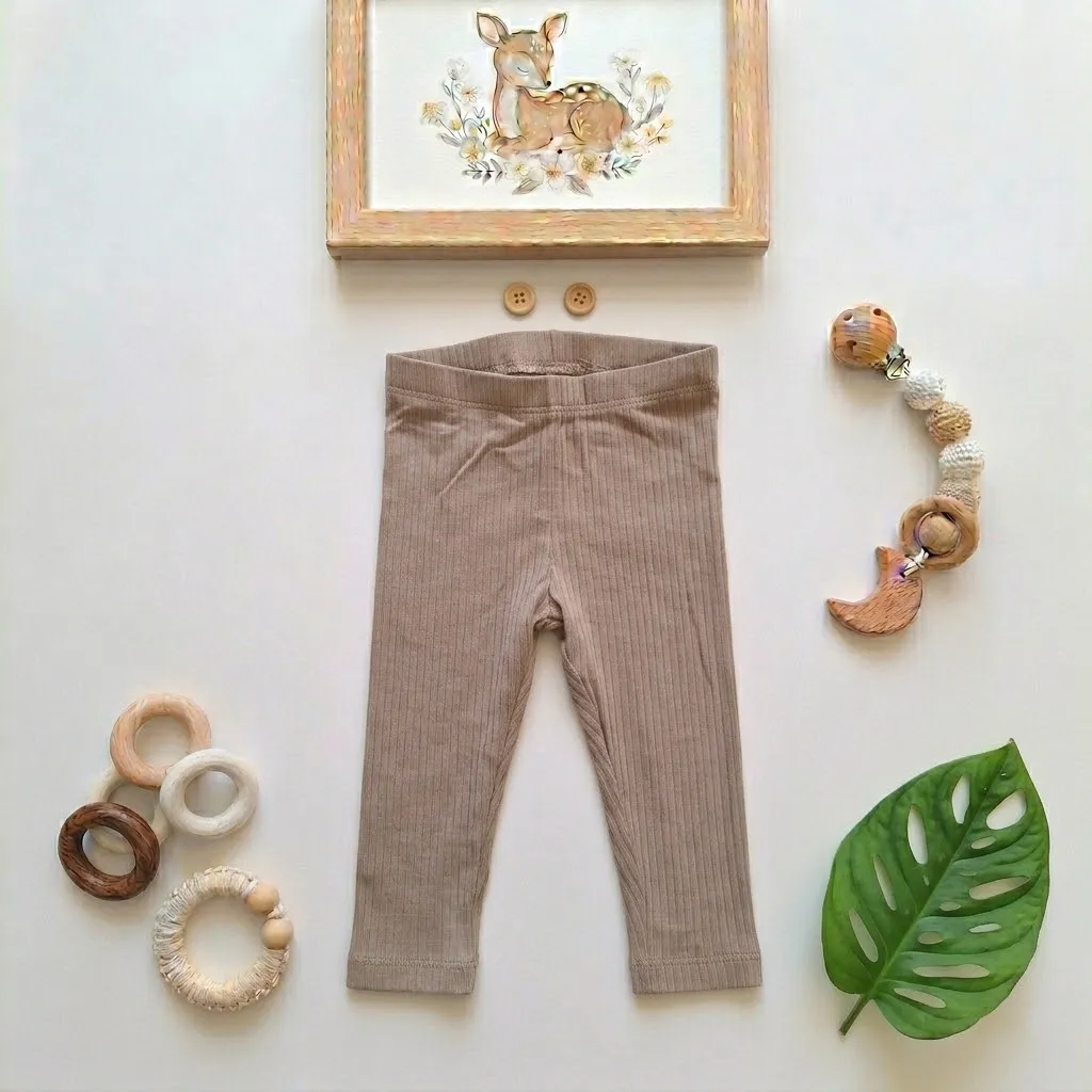 لگ نوزادی وارداتی کبریتی ساده رنگ قهوه ای روشن برند H&M