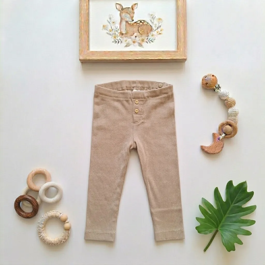 لگ نوزادی وارداتی کبریتی ساده رنگ نسکافه ای برند H&M