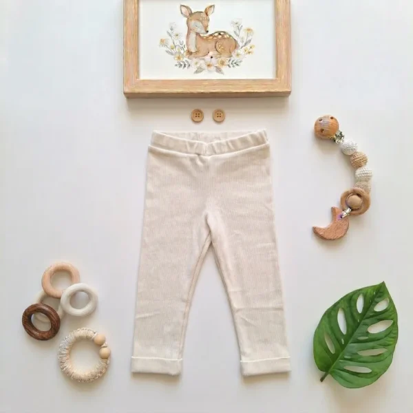 لگ نوزادی وارداتی کبریتی ساده رنگ کرم-شیری برند H&M