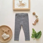 لگ نوزادی وارداتی کبریتی طرح راه راه سبز-طوسی برند H&M