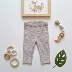 لگ نوزادی وارداتی کبریتی طرح گل رنگ صورتی برند H&M