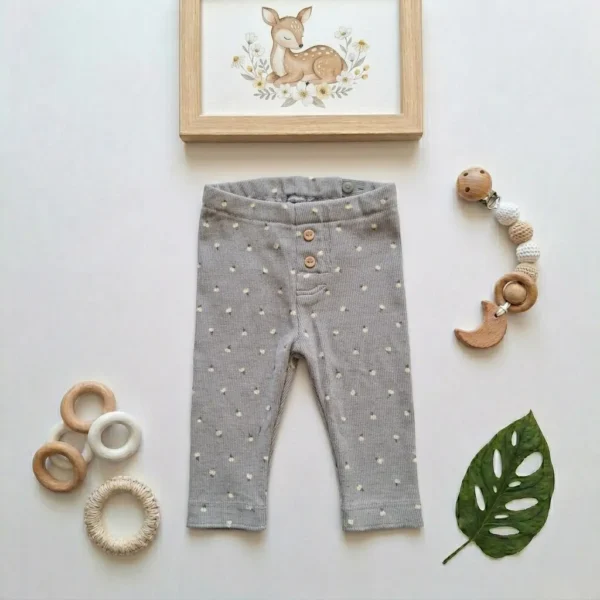 لگ نوزادی وارداتی کبریتی طرح گل رنگ فیلی H&M