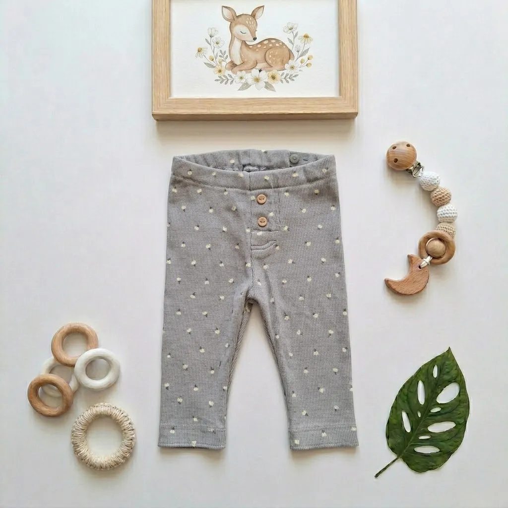 لگ نوزادی وارداتی کبریتی طرح گل رنگ فیلی H&M