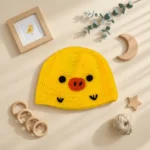 کلاه نوزادی دستبافت طرح جوجه کیوت برند totobaby
