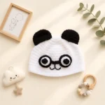 کلاه نوزادی دستبافت طرح خرس عینکی برند totobaby