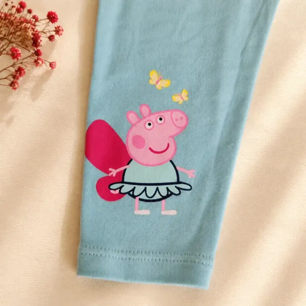 شلوار نوزادی وارداتی طرح خوک رنگ آبی برند Peppa Pig - تصویر 2
